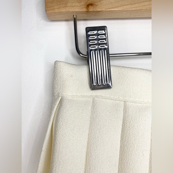 Vintage St Michael Pleated Cream Long Tennis Skirt Size 8 - Picture 12 of 14